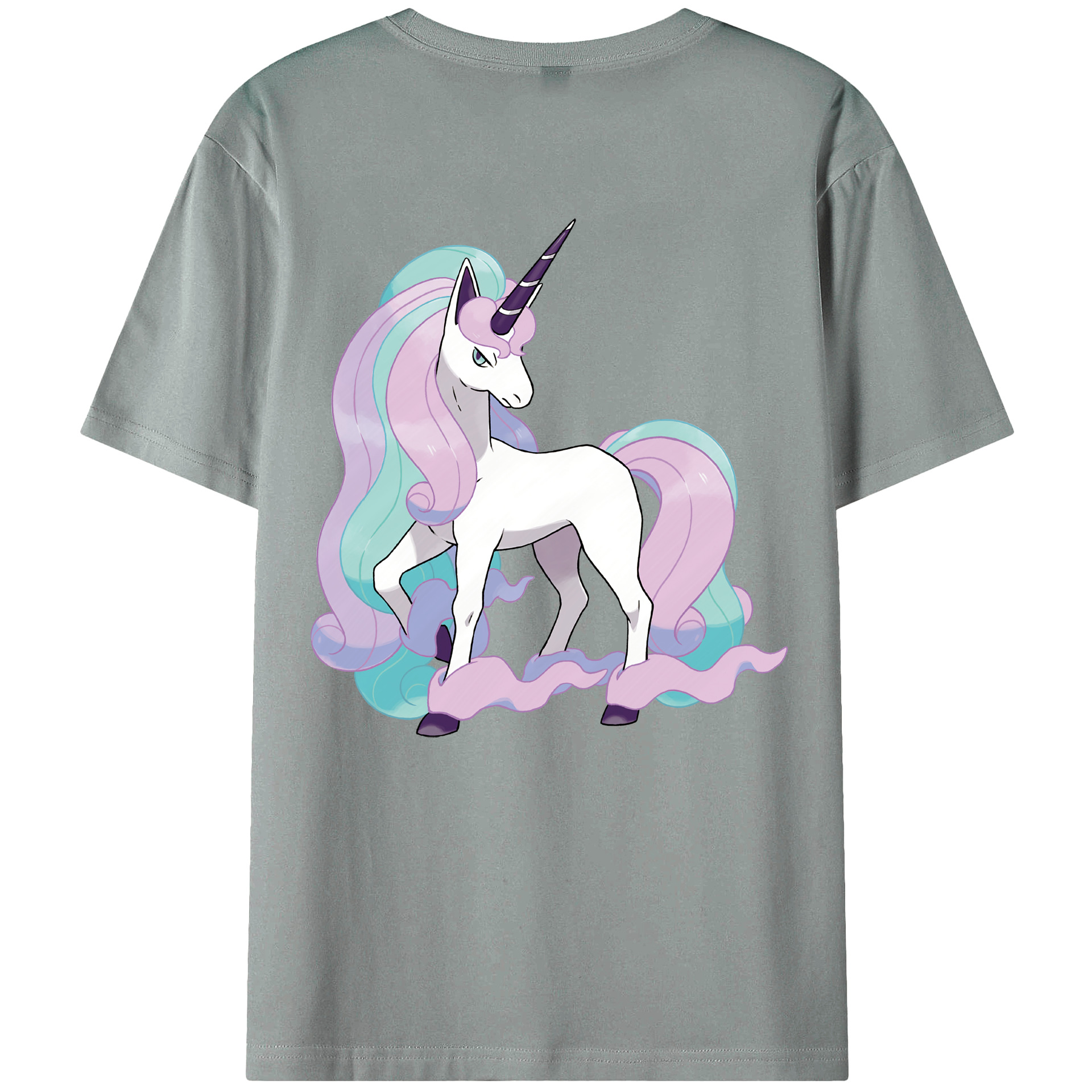 （画像用） ポケットモンスター Pokémon 綿100％ メンズ半袖Tシャツ（バックプリント） 通気性